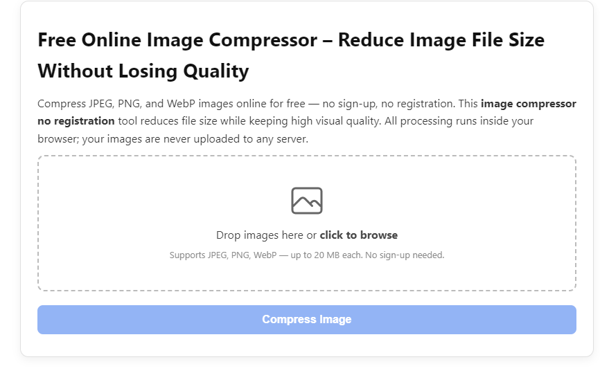 How to Compress Image Size Online Without Losing Quality
