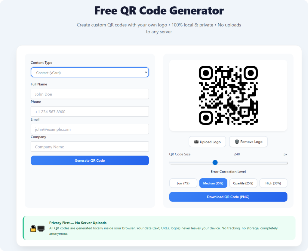 Free QR code generator no watermark