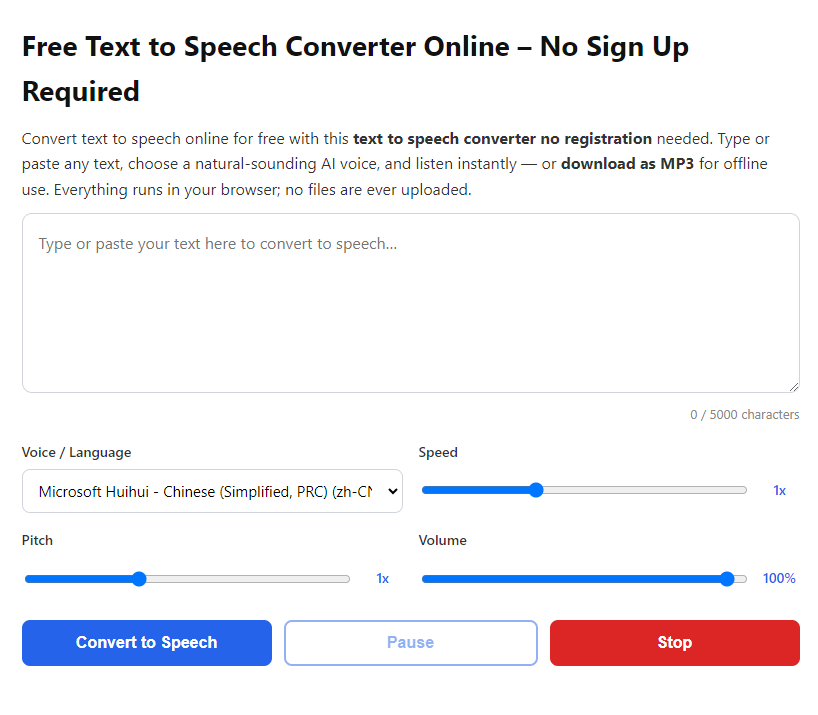 Free Text to Speech Converter